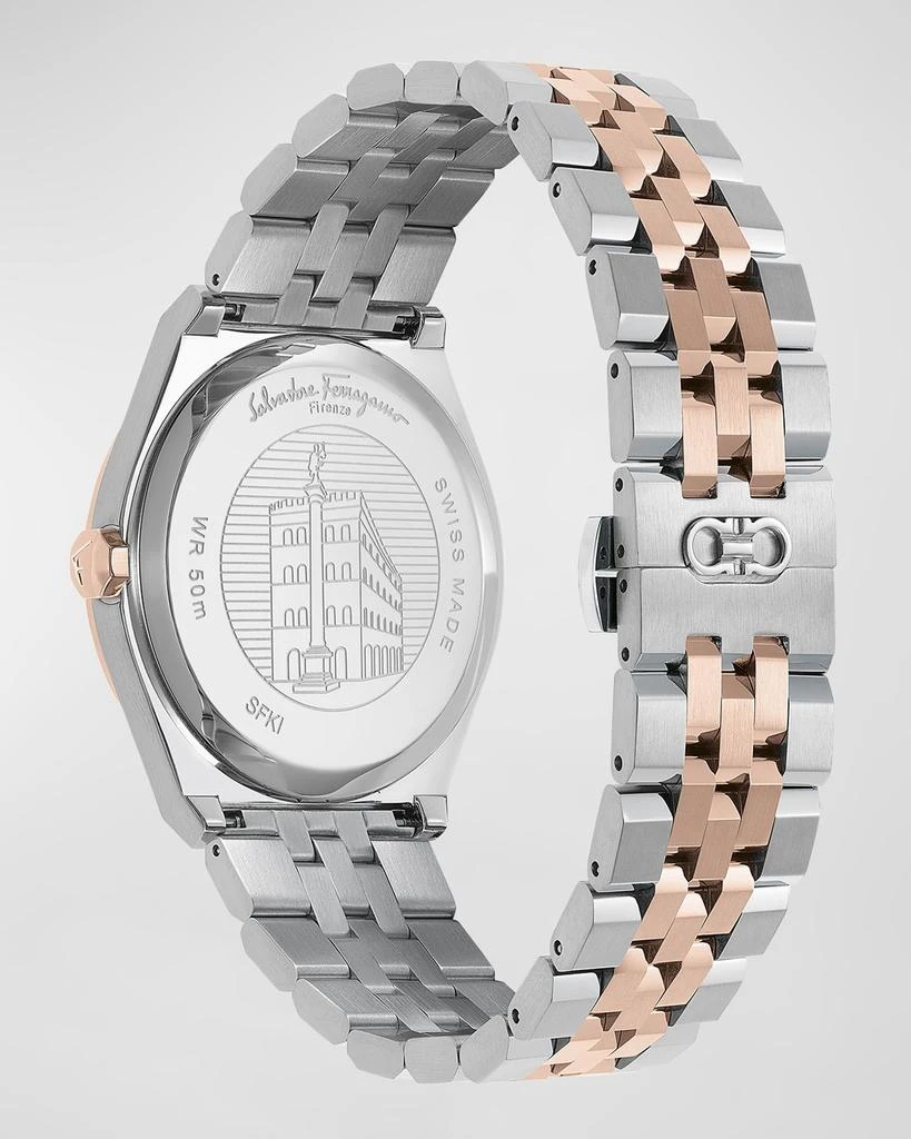 商品Salvatore Ferragamo|Men's Vega New IP Rose Gold Two-Tone Bracelet Watch, 40mm,价格¥8552,第3张图片详细描述