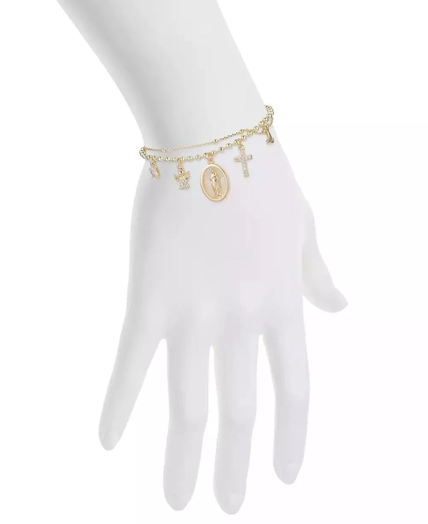 商品Unwritten|Cubic Zirconia and Mother of Pearl Virgin Mary Angel Cross Dove Bracelet,价格¥103,第2张图片详细描述