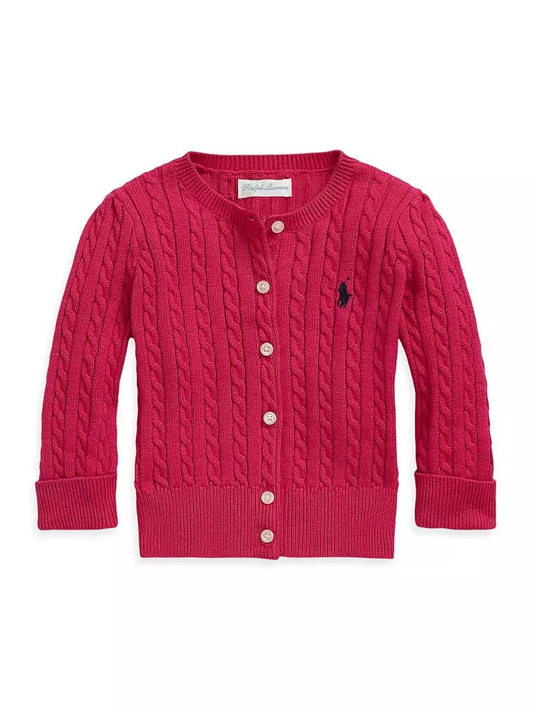 商品Ralph Lauren|Baby Girl's Mini Cable-Knit Cardigan,价格¥371,第1张图片