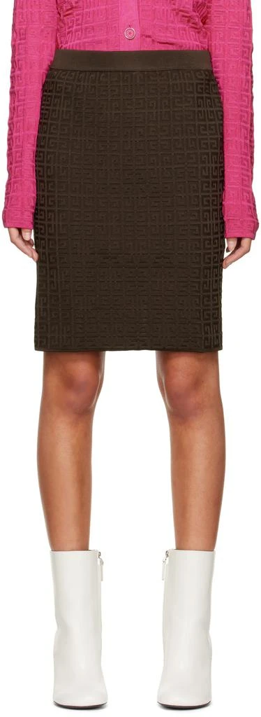 商品Givenchy|Brown 4G Midi Skirt,价格¥2749,第1张图片