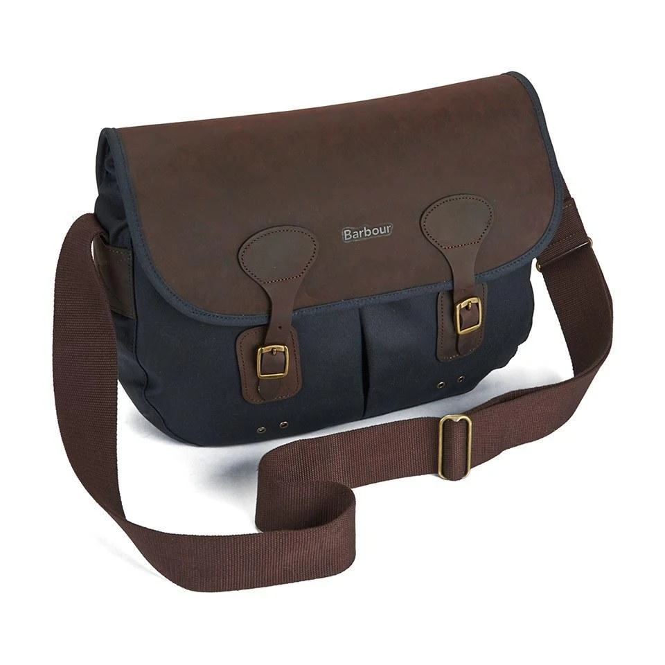 商品Barbour|Barbour Heritage Men's Wax Leather Terras Bag - Navy,价格¥1275,第4张图片详细描述