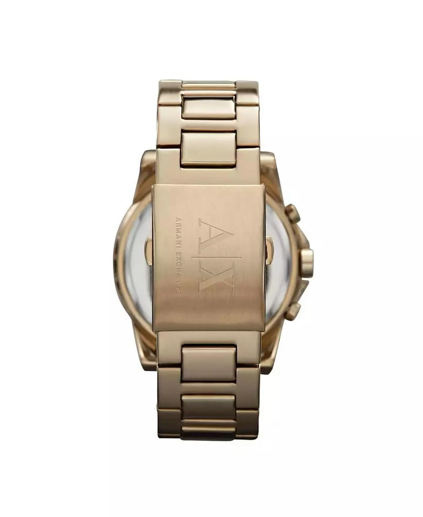 商品Armani Exchange|AX Men's Gold-Tone Stainless Steel Bracelet Watch 45mm,价格¥1110,第3张图片详细描述