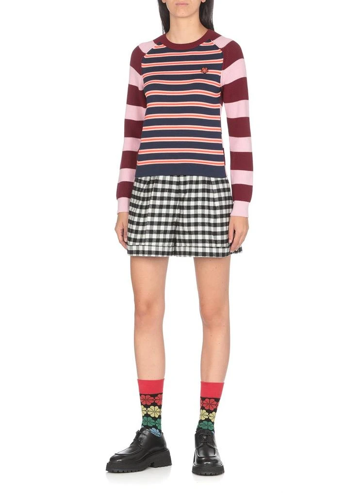 商品Kenzo|Kenzo Floral Embroidered Striped Knitted Sweater,价格¥1861,第2张图片详细描述