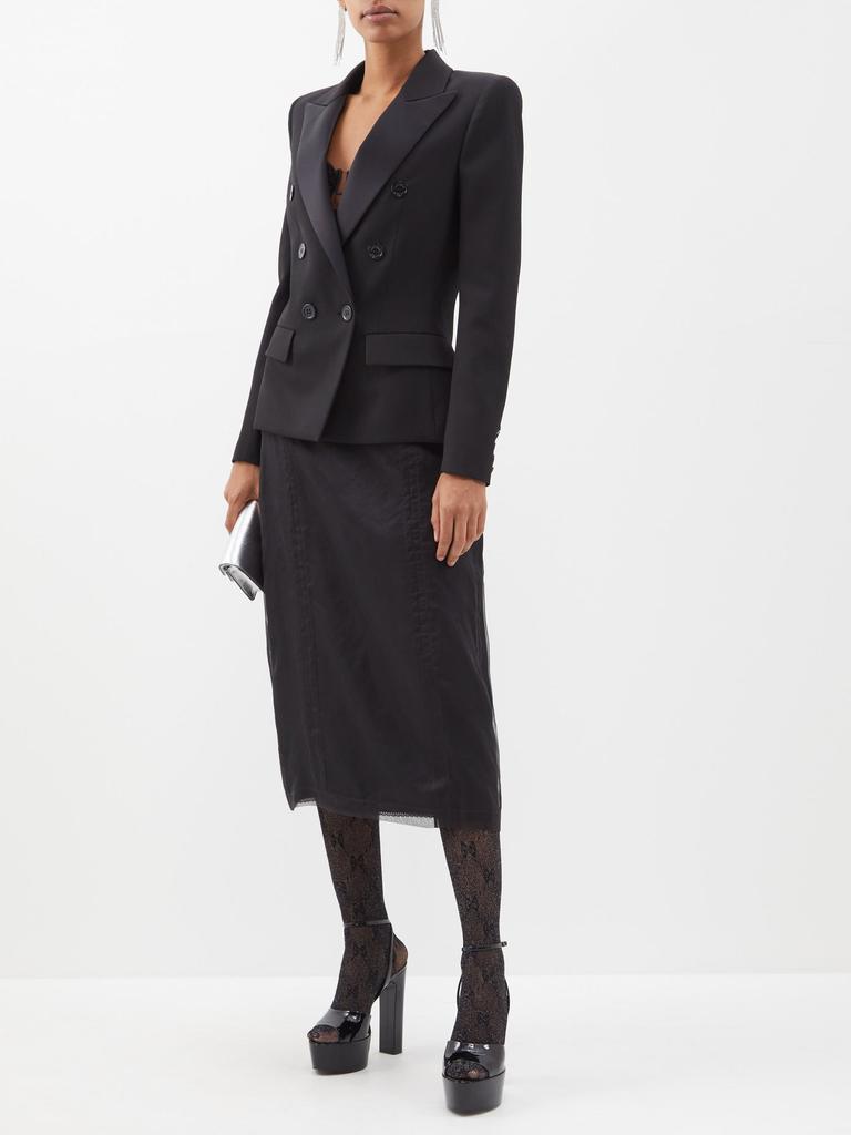 商品Gucci|High-rise organza midi skirt,价格¥7613,第4张图片详细描述