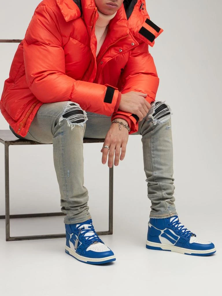 商品AMIRI|Skel Bones High Top Leather Sneakers,价格¥2491,第1张图片详细描述