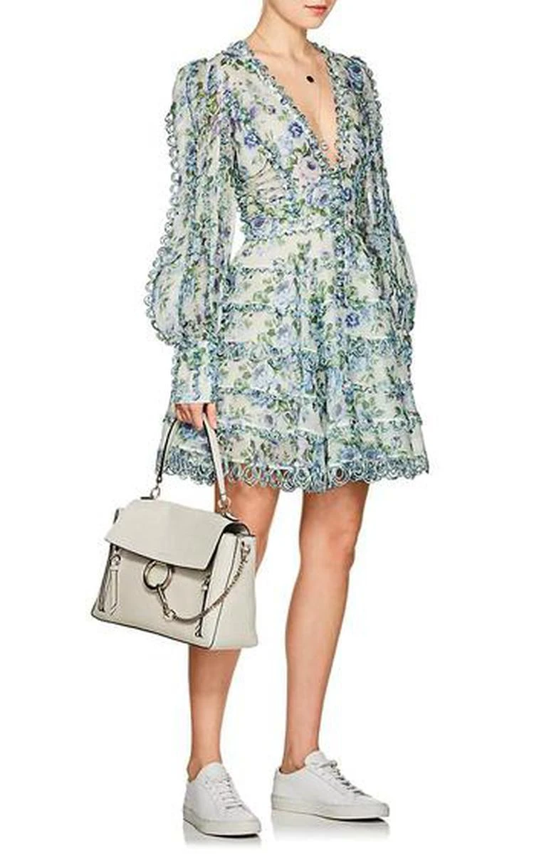 商品Zimmermann|Honeymooners Floral Linen-Silk Minidress,价格¥15400,第2张图片详细描述