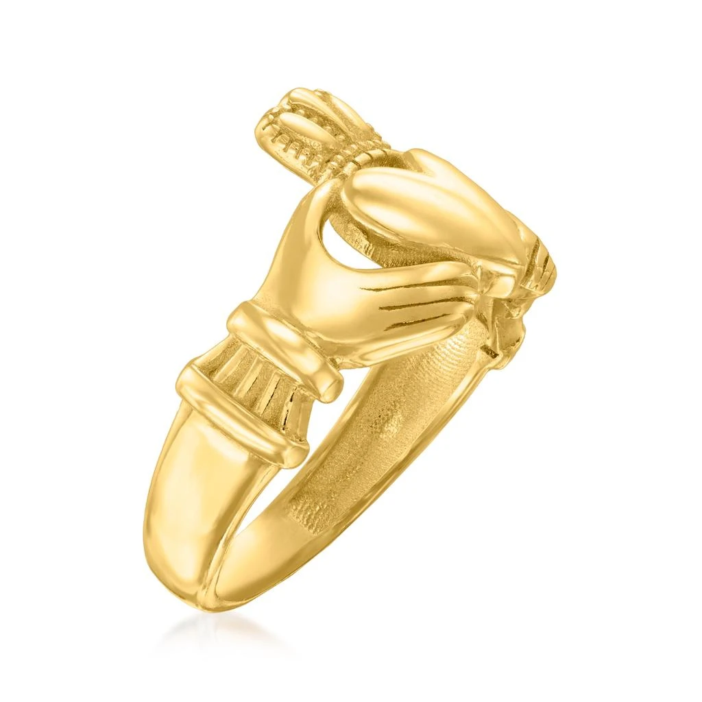 商品Ross-Simons|14kt Yellow Gold Claddagh Ring,价格¥4411,第3张图片详细描述