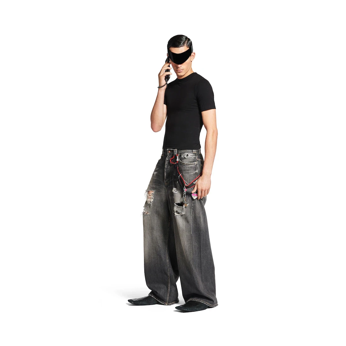 【预售】 巴黎世家 25春夏 男士 休闲裤 Men's Charms Baggy Pants in Dark Grey 831693TSW671441  商品