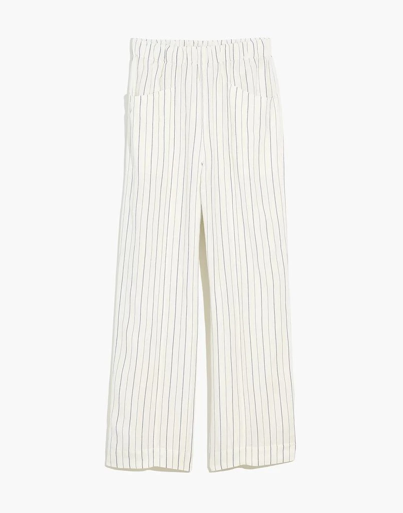 商品Madewell|Linen-Blend Pull-On High-Rise Wide-Leg Pants in Stripe,价格¥632,第5张图片详细描述