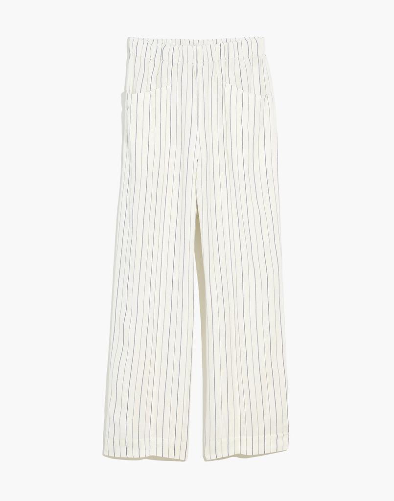 商品Madewell|Linen-Blend Pull-On High-Rise Wide-Leg Pants in Stripe,价格¥590,第7张图片详细描述