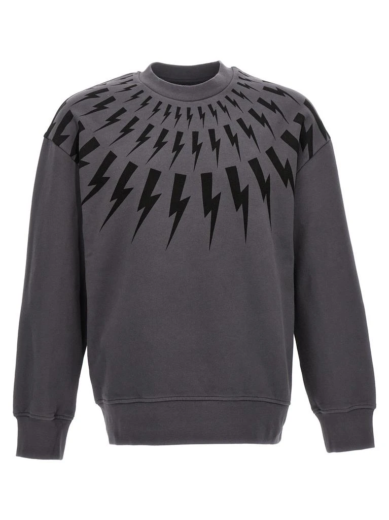 商品Neil Barrett|Thunderbolt Sweatshirt Gray,价格¥1940,第1张图片