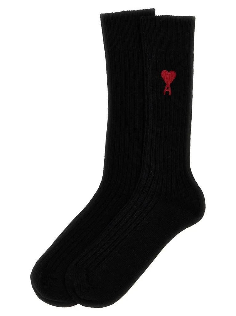 商品AMI|AMI ALEXANDRE MATTIUSSI 3-pack logo embroidery socks,价格¥793,第3张图片详细描述