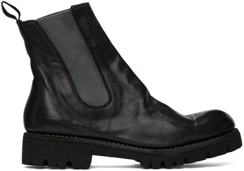 Black Leather Chelsea Boots商品第1张图片规格展示