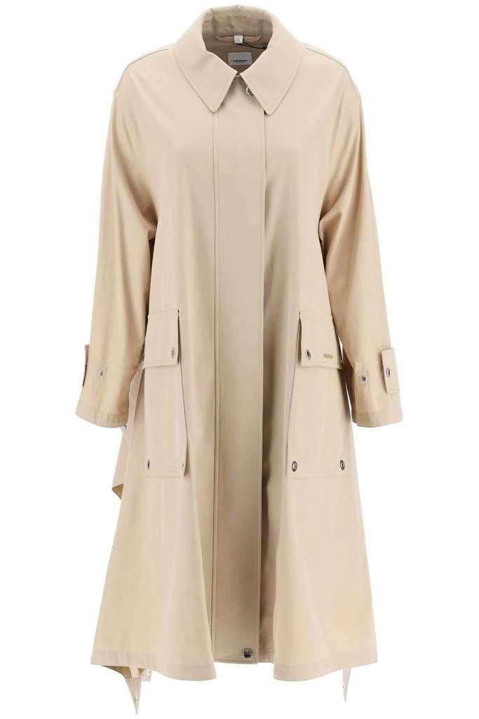 商品Burberry|OVERSIZED GABARDINE TRENCH COAT WITH DRAPING,价格¥8387,第1张图片
