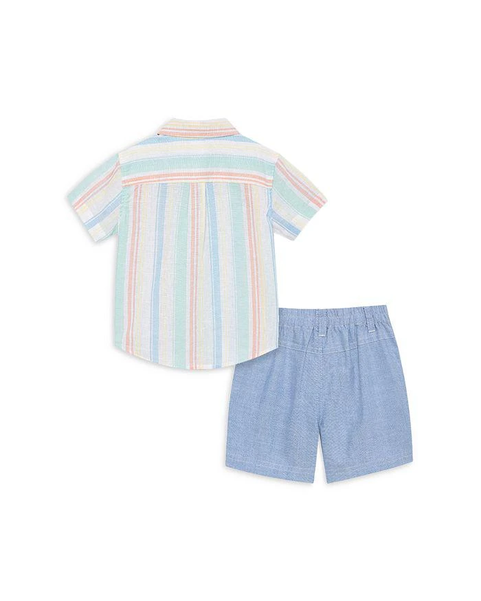 商品Little Me|Boys' Stripe Button Down Shirt & Chambray Shorts Set - Baby,价格¥218,第2张图片详细描述