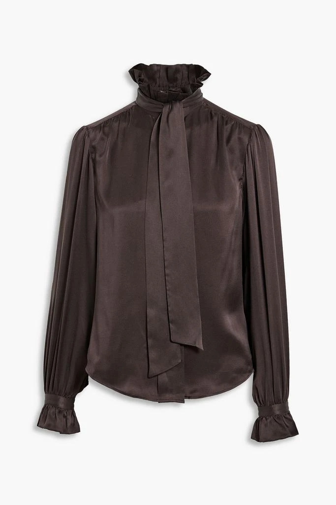商品Equipment|Tie-neck silk-satin blouse,价格¥575,第1张图片