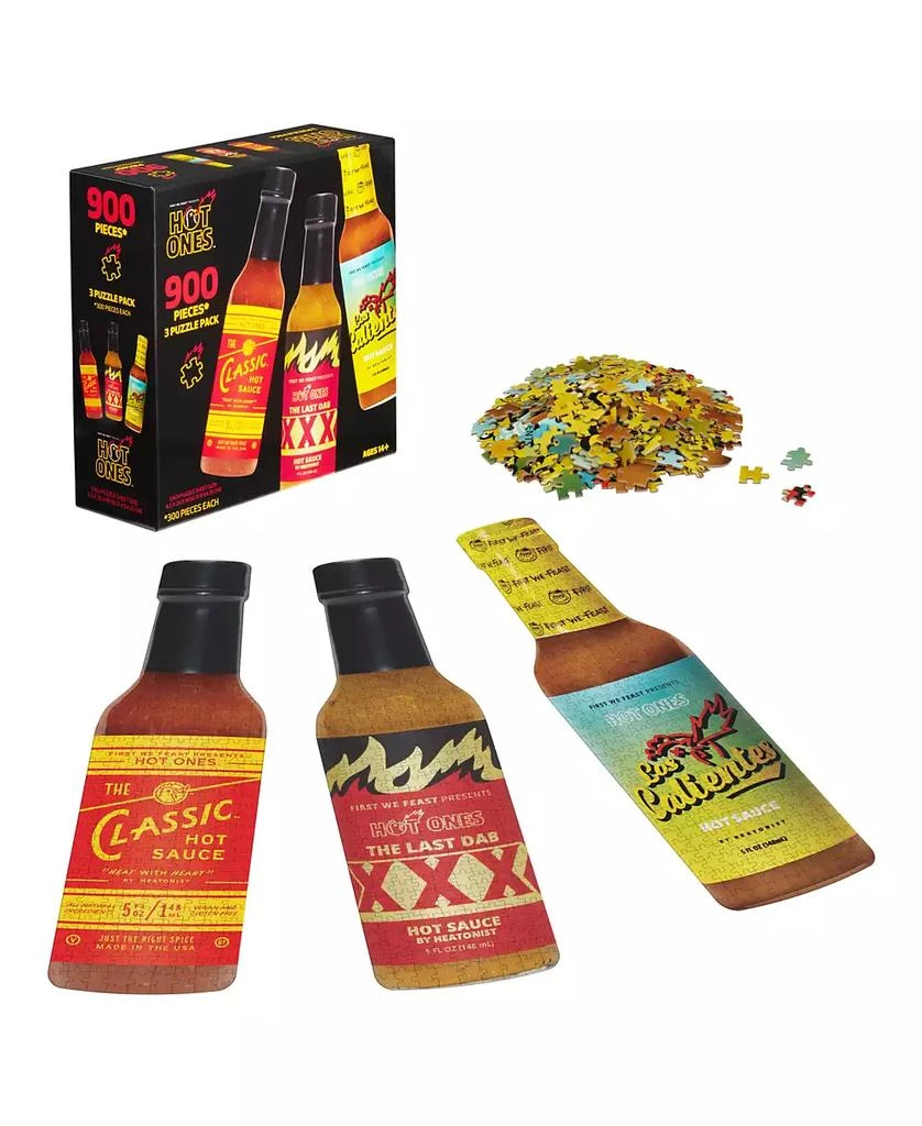 商品WowWee Games|Hot Ones 3 Bottles 1 Puzzle 900pcs,价格¥150,第1张图片