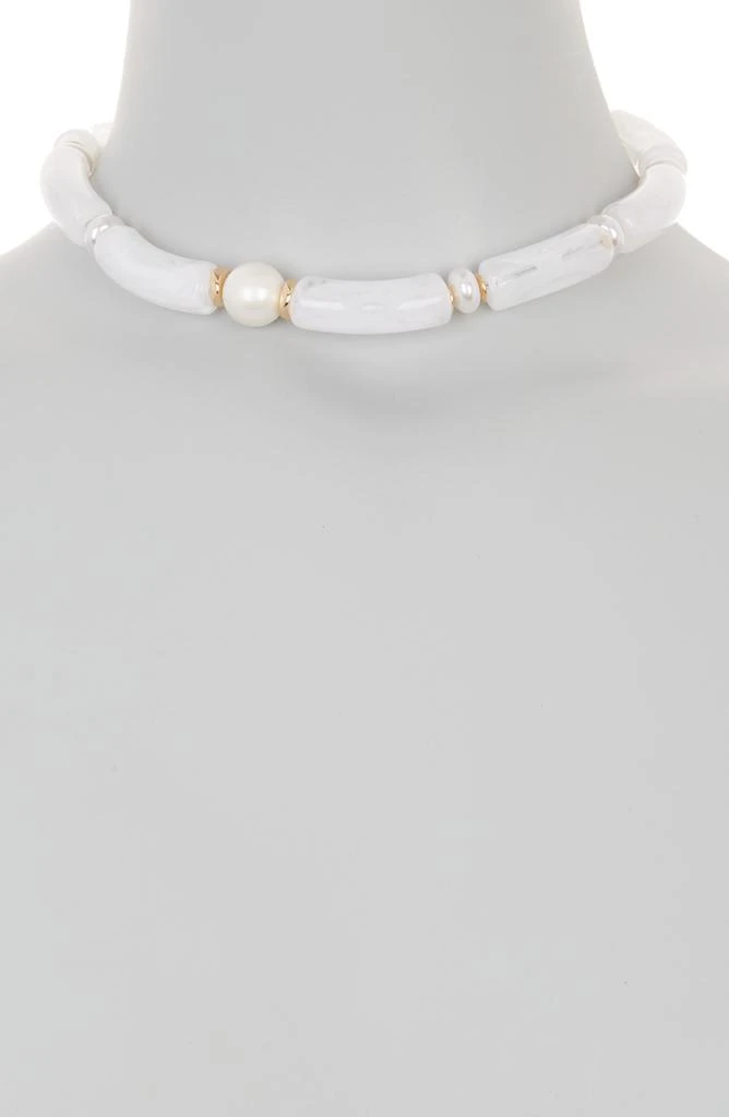 商品Nakamol Chicago|Imitation Pearl Beaded Collar Necklace,价格¥150,第2张图片详细描述