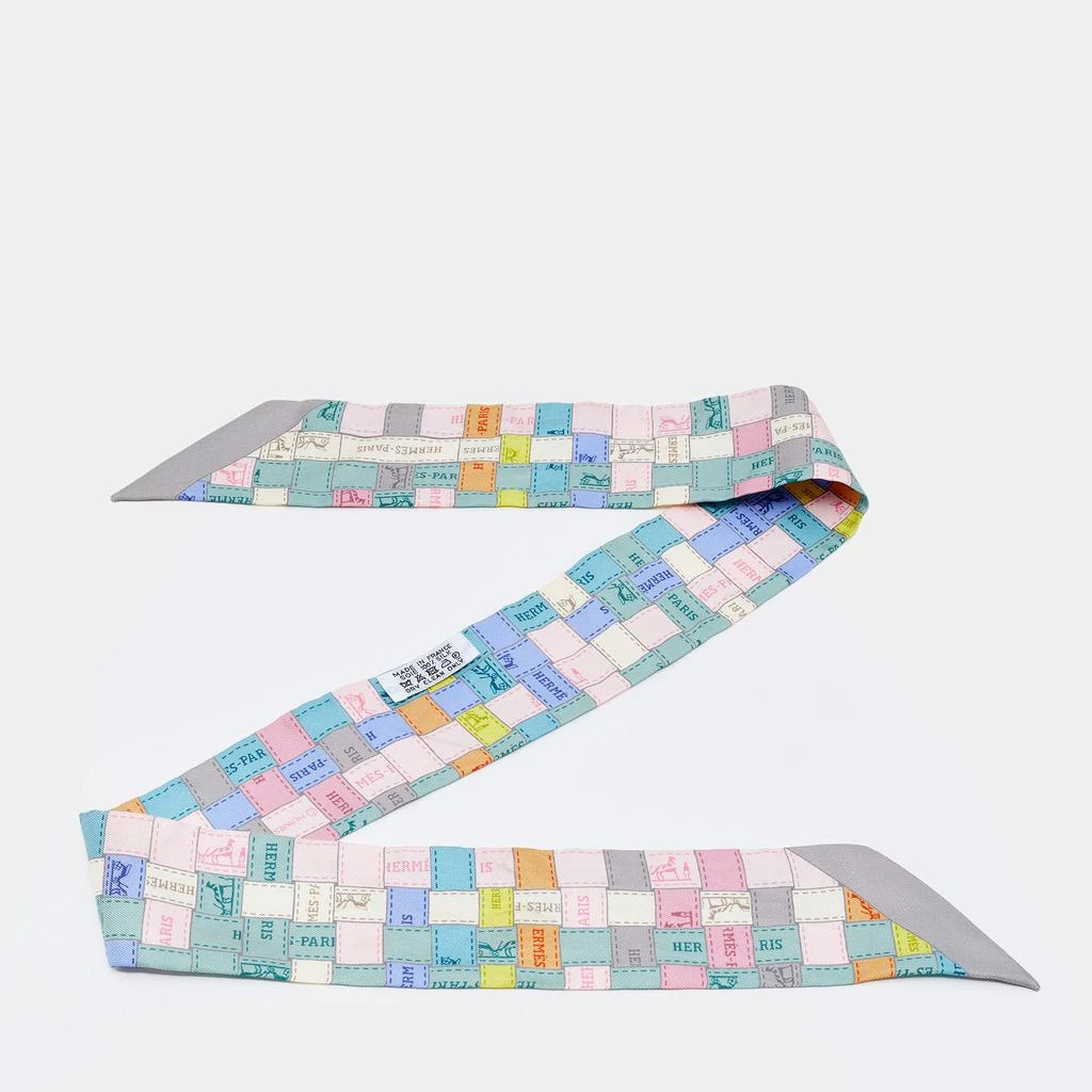 商品[二手商品] Hermes|Hermès Multicolor Bolduc Au Carre Silk Twilly,价格¥1640,第2张图片详细描述