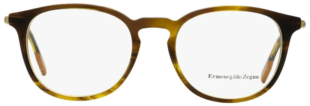商品Zegna|Ermenegildo Zegna Men's Oval Eyeglasses EZ5125 098 Striated Brown-Green 50mm,价格¥593,第1张图片详细描述