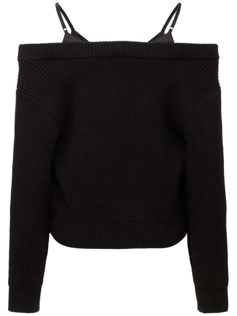商品Alexander Wang|Cotton Blend Sweater W/ Satin Camisole,价格¥1708,第5张图片详细描述