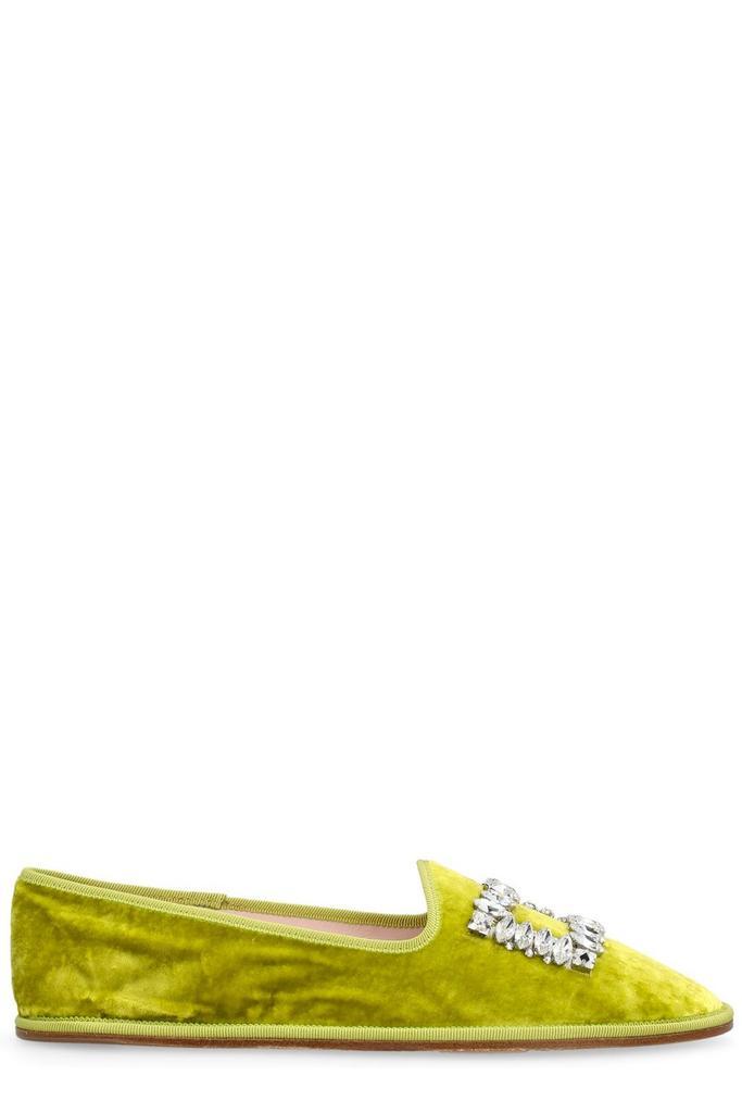 商品Roger Vivier|Roger Vivier Viv' Slippers Embroidered Buckle Loafers,价格¥5718,第1张图片