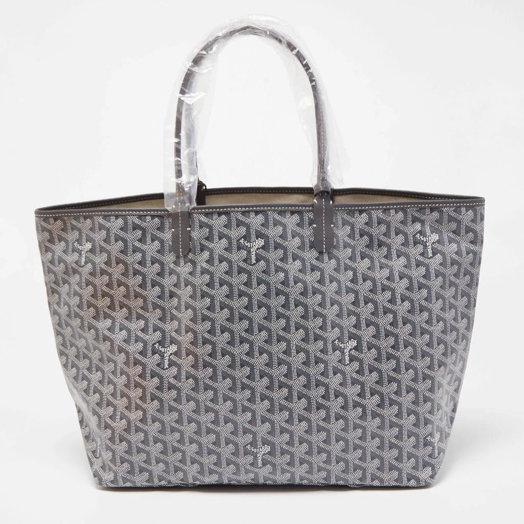 商品Goyard|Goyard Grey Goyardine Coated Canvas and Leather Saint Louis PM Tote w/Bag Clip,价格¥28709,第5张图片详细描述