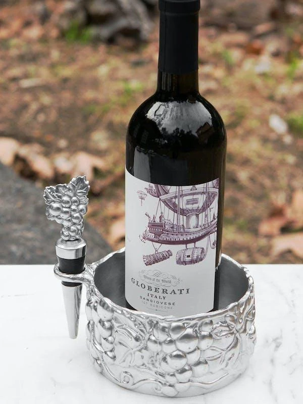 商品Arthur Court Designs|Grape Wine Caddy and Stopper Set,价格¥410,第1张图片