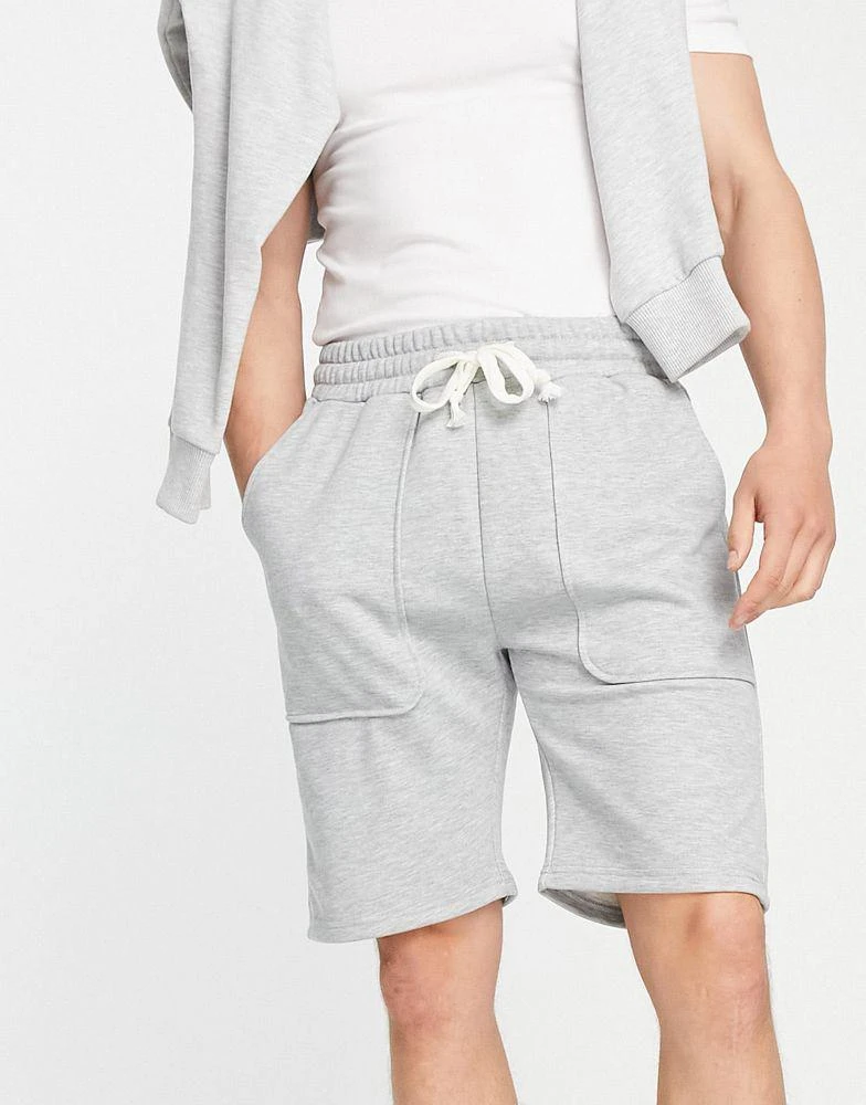 商品American Stitch|American Stitch jersey shorts in grey,价格¥219,第4张图片详细描述