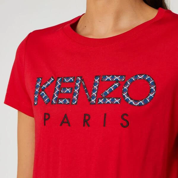 商品Kenzo|KENZO Women's Classic T-Shirt Kenzo Paris - Medium Red,价格¥345,第4张图片详细描述