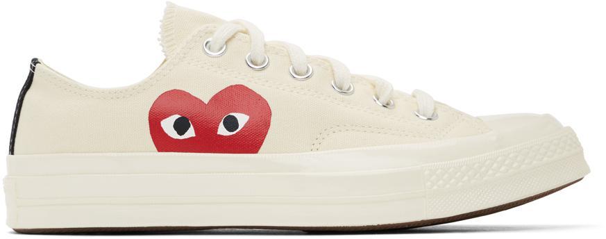 商品Comme des Garcons|Off-White Converse Edition Half Heart Chuck 70 Low Sneakers,价格¥1189,第1张图片