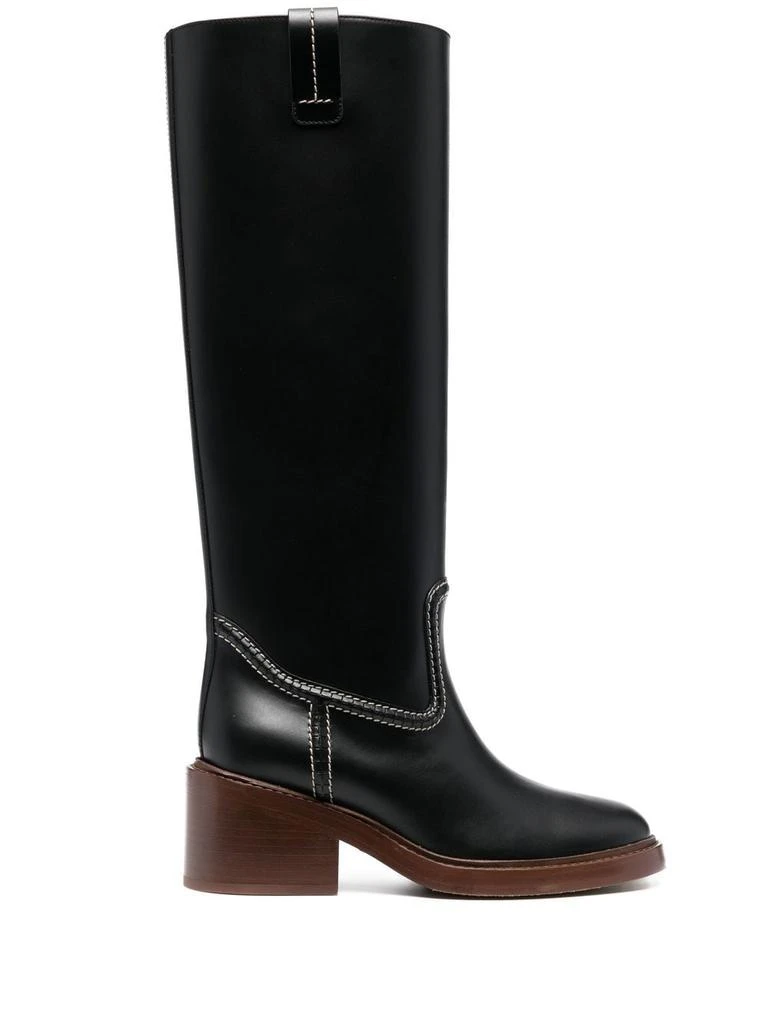 商品Chloé|CHLOÉ - Mallo Leather High Boots,价格¥5121,第1张图片