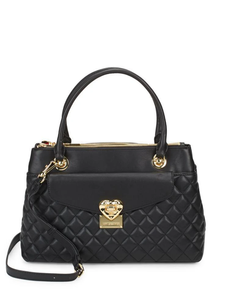 商品Moschino|Faux Leather Satchel,价格¥1219,第1张图片
