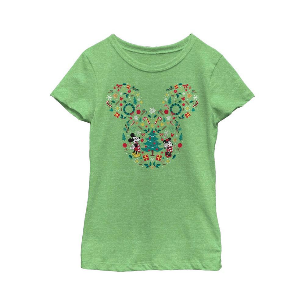 商品Disney|Girl's Mickey & Friends Christmas Wonderland Icon Collage  Child T-Shirt,价格¥191,第1张图片