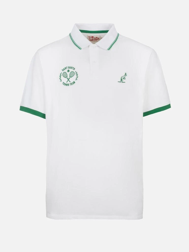 商品Mc2 Saint Barth|Man White Cotton Piquet Polo Shirt Beverly Hills | Australian Brand Special Edition,价格¥1232,第2张图片详细描述
