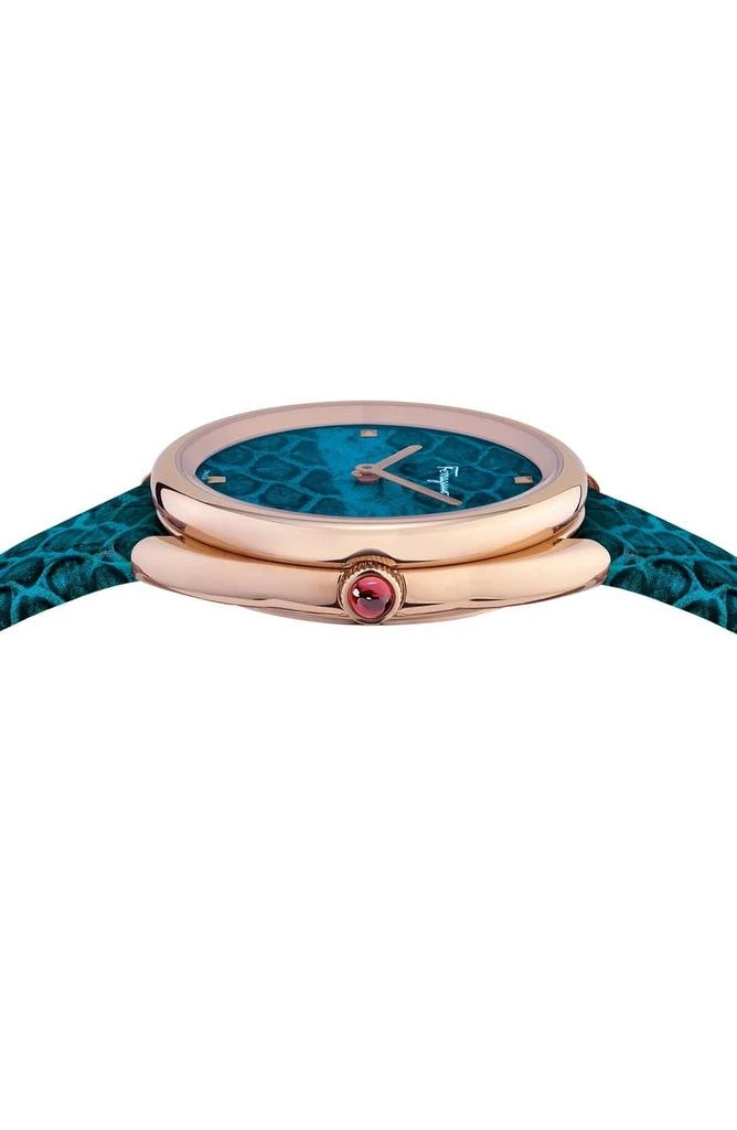 商品Salvatore Ferragamo|Women's Cuir Leather Strap Watch, 34mm,价格¥4514,第3张图片详细描述