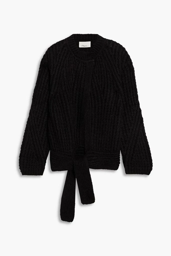 商品3.1 Phillip Lim|Tie-front ribbed-knit sweater,价格¥1238,第1张图片