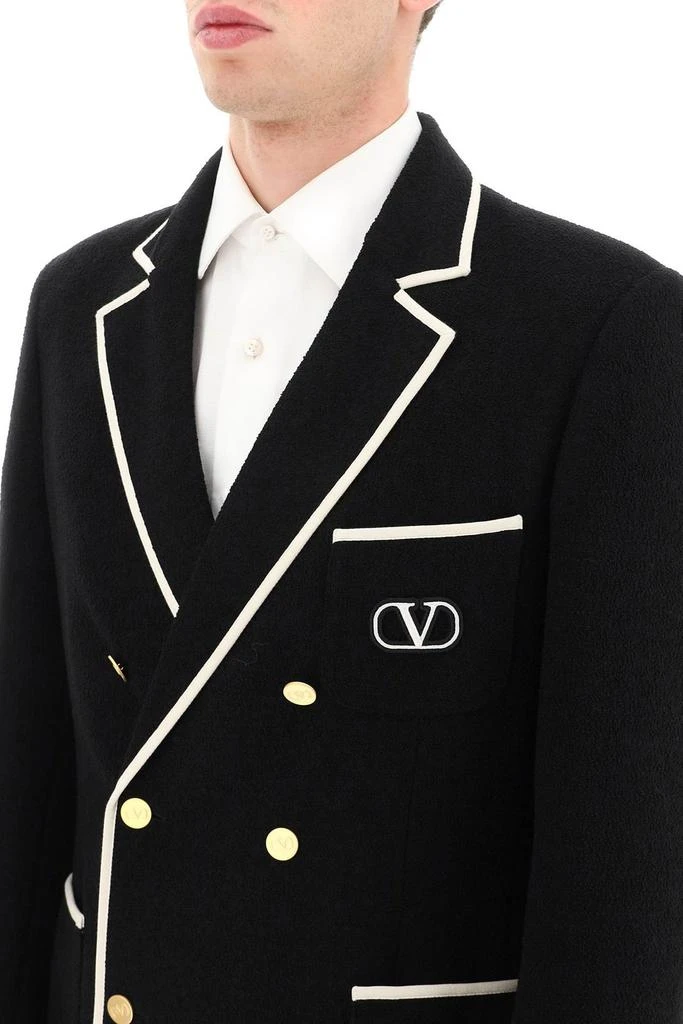 商品Valentino|Valentino Double-Breasted Long-Sleeved Blazer,价格¥16049,第4张图片详细描述