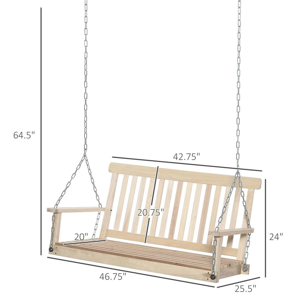 商品Streamdale Furniture|Streamdale Premium Porch Swing Comfort,价格¥2538,第5张图片详细描述