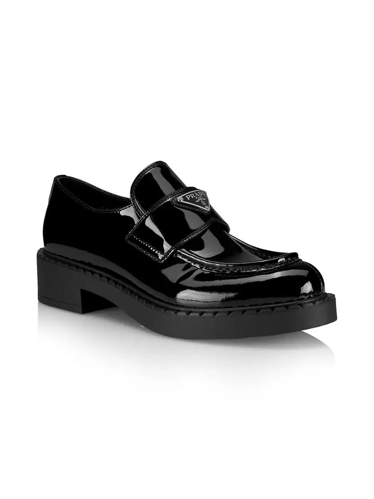 商品Prada|Triangle Logo Patent Leather Loafers,价格¥8829,第2张图片详细描述