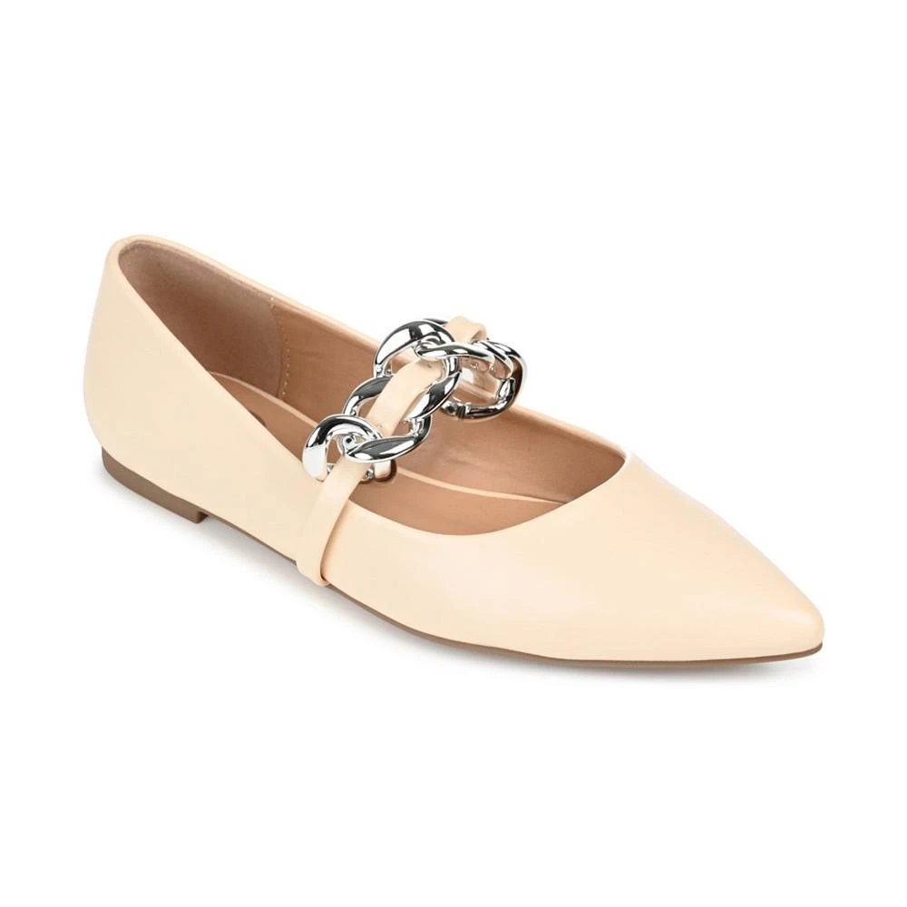 商品Journee Collection|Women's Metinaa Chain Flats,价格¥149,第1张图片