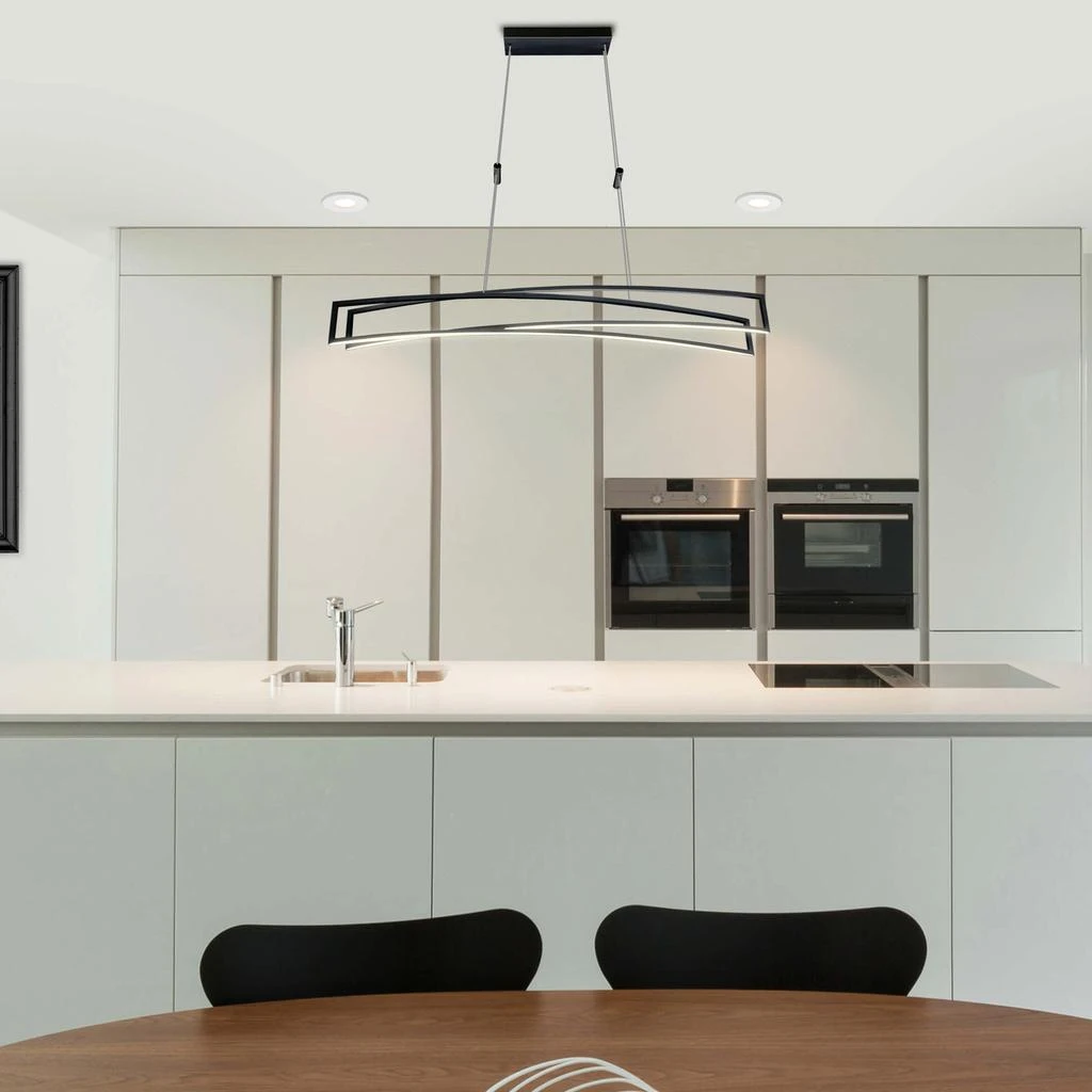 商品VONN Lighting|Sirius VMC33440BL 46" Integrated LED Linear Chandelier Lighting Fixture in Black,价格¥3359,第2张图片详细描述