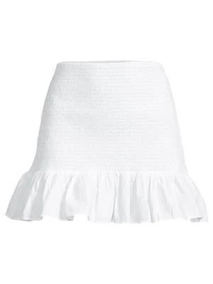 商品French Connection|Rhodes Smocked Ruffle Mini Skirt,价格¥188,第3张图片详细描述