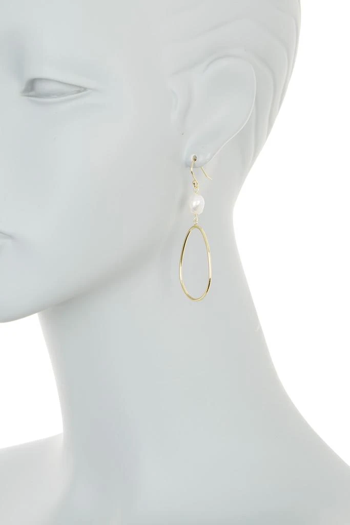 商品Argento Vivo Sterling Silver|Imitation Pearl Ring Drop Earrings,价格¥105,第2张图片详细描述