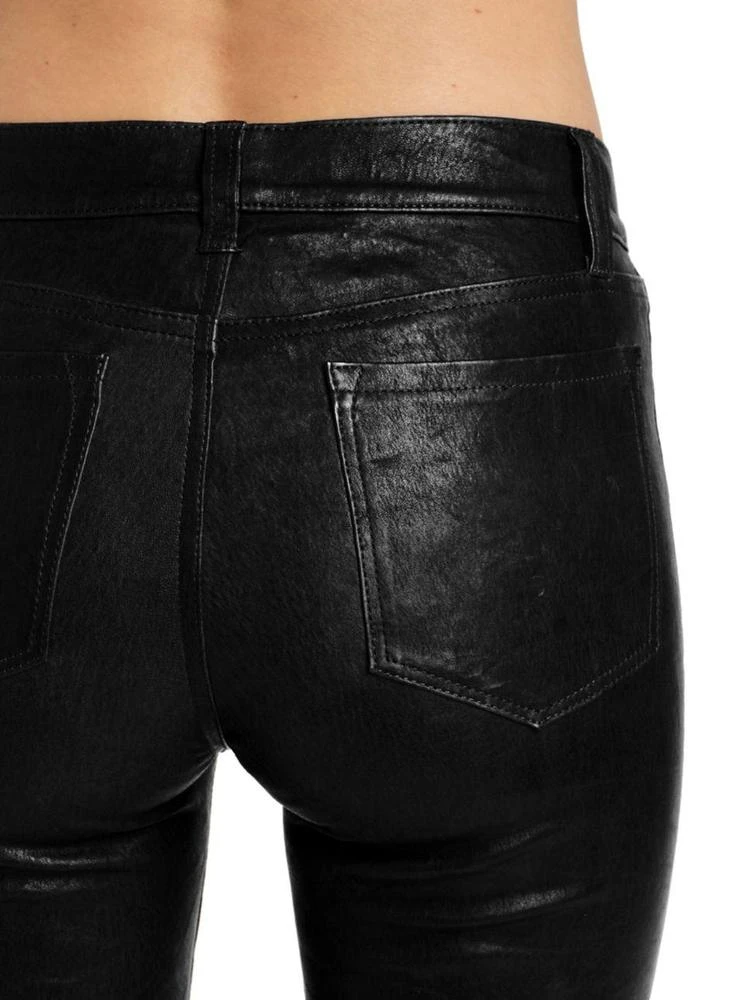 商品J Brand|Mid-Rise Leather Skinny Jeans,价格¥7406,第3张图片详细描述