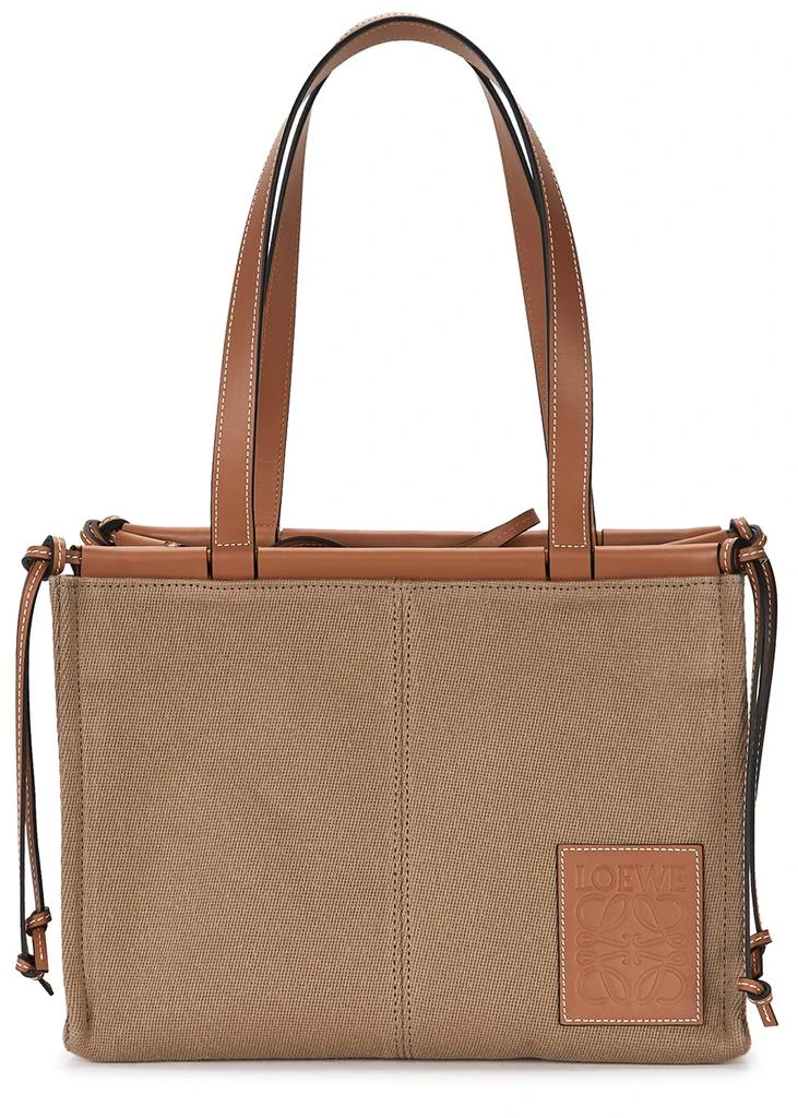 商品Loewe|Cushion small brown canvas tote,价格¥8757,第1张图片