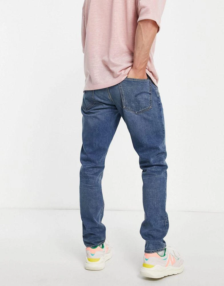 商品G-Star|G-Star D-Staq 3D slim fit jeans in mid wash,价格¥868,第2张图片详细描述