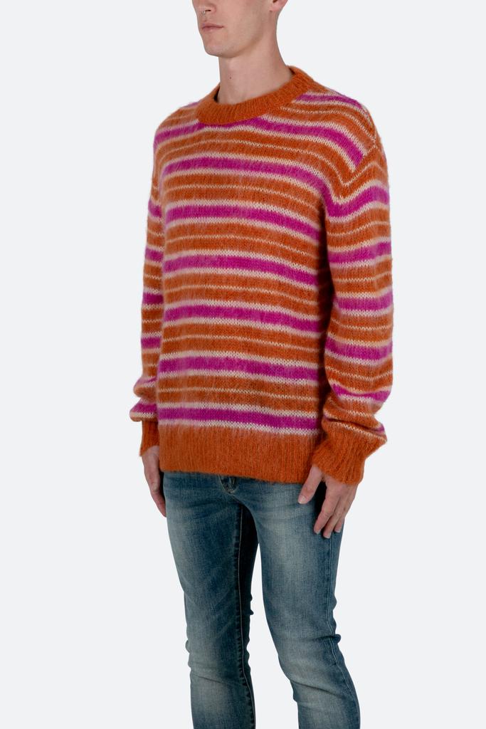 Striped Mohair Sweater - Orange商品第3张图片规格展示