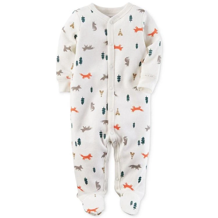 商品Carter's|Wilderness-Print Thermal Footed Coverall, Baby Boys,价格¥60,第1张图片