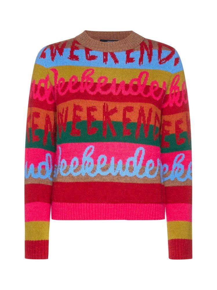 商品Weekend Max Mara|Weekend Max Mara Logo Intarsia Knitted Sweater,价格¥1195,第1张图片